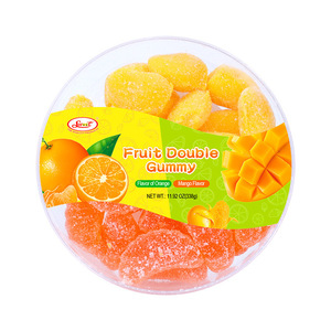 Bonbons gélifiés double saveur orange et mangue, assortiment de bonbons à mâcher, boîte de 338g, friandises pour enfants, vente en gros - Product Image 1