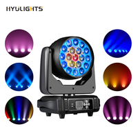 Projecteur de scène à tête mobile 19x15W Beam RGBW 4-en-1 LED Bee Eye Zoom Wash, contrôlé DMX, pour DJ et spectacles nocturnes, équipement d'éclairage