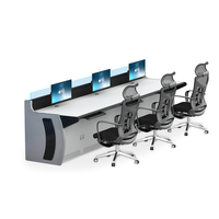 Console de contrôle et de surveillance de sécurité pour ville connectée, centre de commandement, centre de données, table de conférence