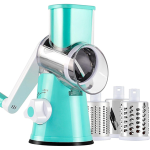 3-Piece Plastic Kitchen Accessories Fruit Slicer Manual Cutter Carrot Grater Potato Slicer Drum Grater <b>Vegetable</b> <b>Chopper</b> - Product Image 1