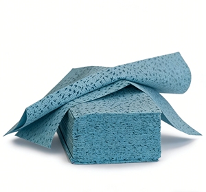 Blaue Wischtücher mit Hühnerfüße-Muster |   Vorgeschnittene Industrielle Reinigungstücher für Öl- und Präzisionsflächenreinigung - Product Image 2