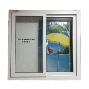 Materiale PVC orizzontale insonorizzato Hotel Villa U profilo ingresso stabile cornice di vetro pieghevole schermo feritoia finestra scorrevole <span class=keywords><strong>cerniera</strong></span> - Product Image 1