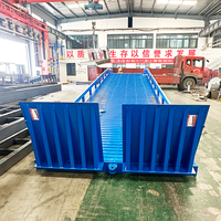 Niveleur de quai mobile, pont d'accès pour chariot élévateur, rampe de chargement et de déchargement, plateforme conteneurisée en acier au manganèse, hydraulique manuel