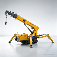 Grue araignée télescopique à double alimentation diesel-électrique avancée avec certification européenne pour une utilisation tout-terrain