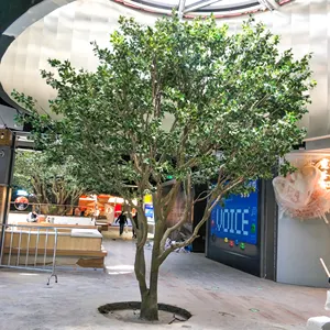 Fonte de fábrica novo estilo folha artificial ficus folhas baniana árvore para venda