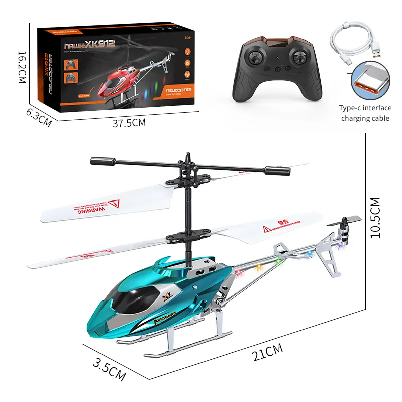 2023 새로운 가을 방지 원격 제어 비행 비행기 rc 헬리콥터 장난감 빛과 USB 충전 케이블