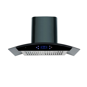 <span class=keywords><strong>Campana</strong></span> <span class=keywords><strong>Extractora</strong></span> de Cocina de Vidrio Templado Curvo Negro con 3 Controles Táctiles - Product Image 1