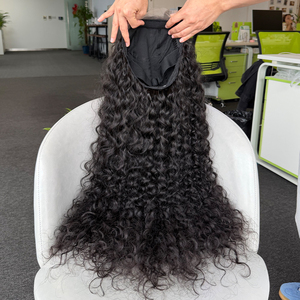 5x5 <b>Deep</b> <b>wave</b> HD Lace Closure Brazilian Human Hair <b>Wigs</b> Loose and fluffy texture 24inch 150% Density Natural Black - Product Image 4