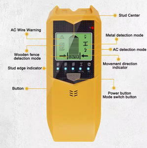 ウォールスタッドファインダーセンサーウォールスキャナー5in1電子検出器エッジセンター壁内のウッドビーム/金属/ACライブワイヤーを検出 - Product Image 2