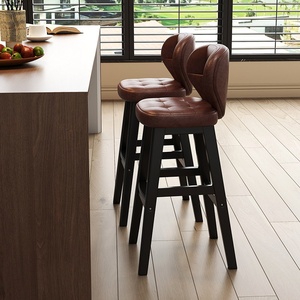 <span class=keywords><strong>Taburete</strong></span> de Bar Moderno de Madera de Lujo Ligero con Respaldo y Patas Altas para el Hogar, Barra de Cocina, Mostrador de Recepción, Caja Registradora - Product Image 2