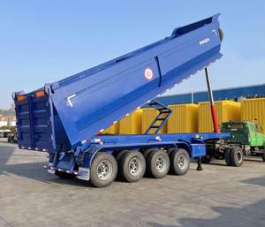 New 3-6 trục thủy lực phía sau Dump bán Trailer thép Tipping Dump xe tải Trailer cho bán - Product Image 5