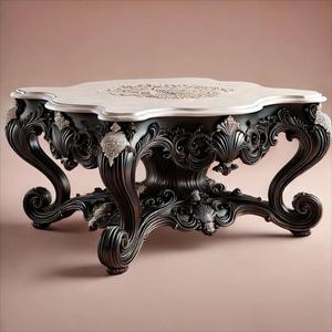 Table basse en teck antique, fabriquée à la main en bois massif avec une finition luxueuse pour une décoration élégante du salon - Product Image 1