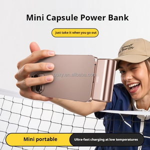 Nuevo estilo Mini carga rápida <span class=keywords><strong>Powerbank</strong></span> 5000mAh cargador portátil bancos enchufe incorporado carga de acoplamiento deslumbrante banco de energía - Product Image 6