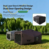 Tente de camping noire Air Camping, design capsule spatiale, quatre saisons, portable, installation rapide, imperméable, pique-nique, aventure, abri instantané en plein air