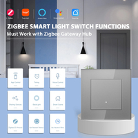 ABUK-Prise de courant électrique Tuya Wifi Zigbee, panneau électrique de bricolage, bouton de clic, interrupteur et prise de courant intelligents avec 2 USB C