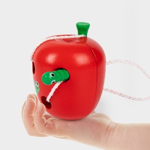 Juguete de <span class=keywords><strong>madera</strong></span> para niños, juego de enhebrar gusanos que comen frutas, juguete educativo temprano para el entrenamiento de la motricidad fina para niños pequeños - Product Image 3