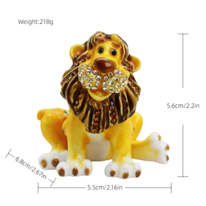 SHINNYGIFTS Scatola Decorativa con Statuetta Smaltata di Simba il Leone - Grazioso Ornamento da Scrivania per Casa e Ufficio - Product Image 6