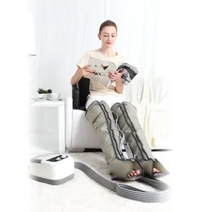 Sepatu bot kompresi Remote Control nirkabel, sepatu bot pemijat kaki pemulihan olahraga otomatis dengan pengendali waktu dan pemijat kaki