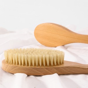 Spazzola da doccia personalizzata con manico lungo in setola morbida e rigida con impugnatura posteriore curvo per spazzolatura a secco a umido spazzola per il corpo da bagno - Product Image 6