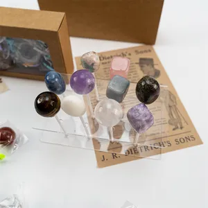 Grosir kristal energi merek kristal mewah meditasi Lollipop set kotak UNTUK KAMAR