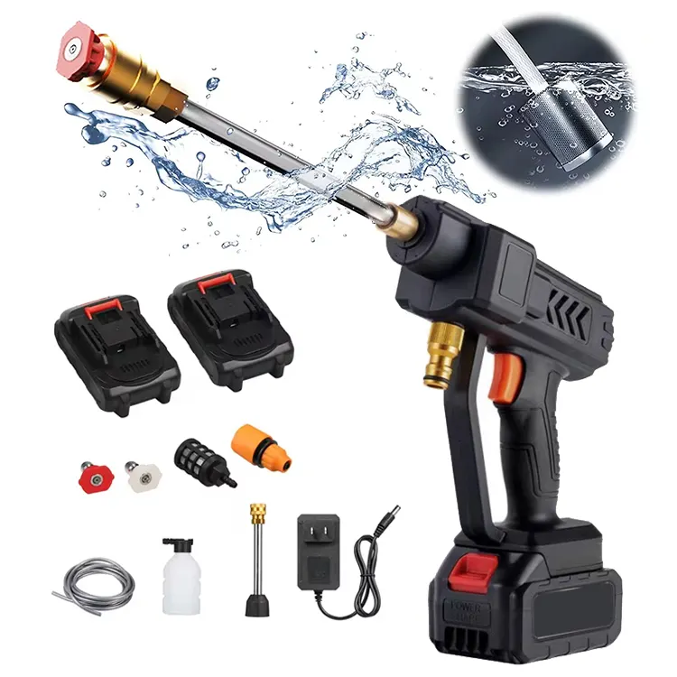 12v 24v 48v cordless portable high pressure spray electric water gun battery high pressure cleaners car washer