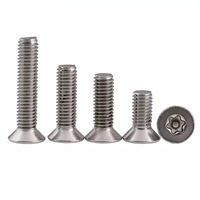 Vis CSK en acier inoxydable 304 personnalisée en usine ISO14581 GB2673 m4 m5 m6 m8 m10 vis torx à tête fraisée antivol avec goupille