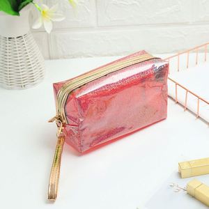Wholesale Price Newly Style Large Capacity <b>Transparent</b> Laser PVC Handheld Storage <b>Makeup</b> <b>Bag</b> - Product Image 3