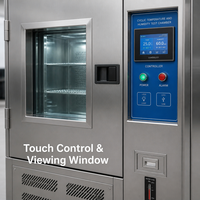 Cámara de Prueba de Temperatura y Humedad Cíclica, Cámara de Prueba Climática de Calor y Humedad con Controlador de Pantalla Táctil para IEC 60068