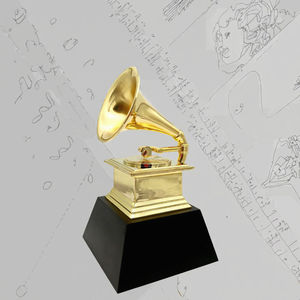 2025 Trofeos <span class=keywords><strong>Grammy</strong></span> personalizados <span class=keywords><strong>Premios</strong></span> Crystal Honor Metal con música UV y técnica plateada de serigrafía - Product Image 3