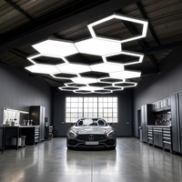 Plafonnier LED modulaire hexagonal, lampe de garage automobile, éclairage moderne pour atelier