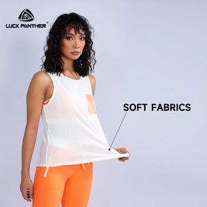 Luckpanther 2025 nouveau Sexy sans manches respirant course séchage rapide maille débardeur Yoga Blouse chemise pour les femmes - Product Image 5