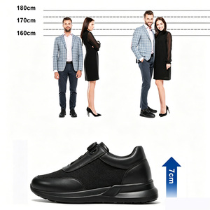 Zapatillas Deportivas de Piel Vacuna para Hombre <span class=keywords><strong>Boohooman</strong></span> de Alta Calidad de Fábrica, Transpirables, Resistentes, con Aumento de Altura Invisible de 8 cm - Product Image 5
