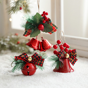 Campanas de Metal Navideñas Rojas Hechas a Mano, Accesorios de Bricolaje, Decoración Navideña, Campanas Metálicas para Colgar en el Árbol de Navidad, Adorno de Campana Navideña - Product Image 1