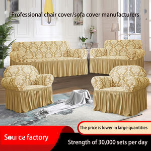 Directo de fábrica al por mayor de estilo europeo personalizado de doble teñido de punto jacquard funda de sofá elástica - Product Image 2