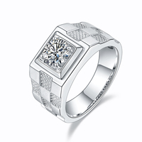 Joia de hip hop, prata esterlina 925 pura micro pavimentação, ouro branco 10k, brilhante, moissanite, diamantes, noivado, anel masculino grande