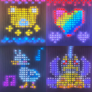 Luce per tende di natale RGB Pixel Control App controllata lampada di natale fai da te Smart Home tenda da <span class=keywords><strong>soffitto</strong></span> luci fiabesche - Product Image 4