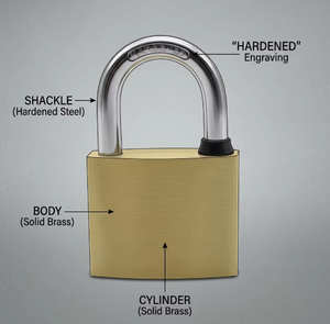 <span class=keywords><strong>Candado</strong></span> <span class=keywords><strong>de</strong></span> Latón para Ordenador <span class=keywords><strong>de</strong></span> Alta Seguridad, Resistente a Cortes, Impermeable, <span class=keywords><strong>de</strong></span> 30 mm, 40 mm, 50 mm - Product Image 1