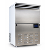 Machine à glaçons commerciale à refroidissement par eau, capacité 50 kg, type pulvérisation, 220 V, équipement de fabrication de glace à commande PLC