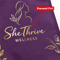 Pochettes personnalisées de luxe haut de gamme avec impression et fermeture éclair réutilisable pour produits de soins personnels féminins