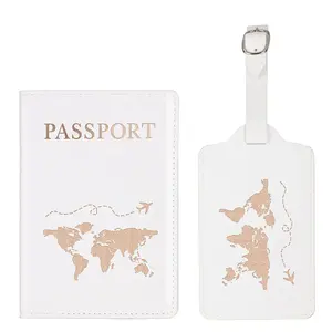 sanchuan china supply PU Leather Lovers Air Tickets Cards Holder Wallet Can Custom Logo Color