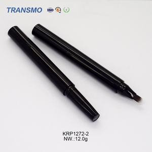 Emballage de stick contour double face avec logo personnalisé, tube en plastique, palette de fards à paupières avec pinceau en nylon, crayons cosmétiques - Product Image 5