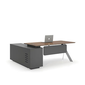 चीन उच्च गुणवत्ता वाले स्टील पैर कार्यकारी कार्यालय डेस्क एल आकार लकड़ी की आधुनिक कार्यालय तालिका और कुर्सी सेट मुक्त संयोजन - Product Image 2