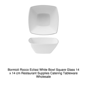 Cuenco de Vidrio Blanco Eclipse 14 × 14 cm Cuadrado Bormioli Rocco - Product Image 2