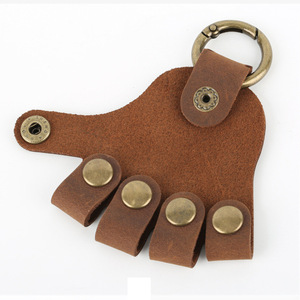 <span class=keywords><strong>Porte</strong></span>-clés rétro en cuir en forme de main, organisateur de clés multi-poches, breloque de sac en cuir marron, <span class=keywords><strong>porte</strong></span>-clés en cuir PU, cadeau - Product Image 4