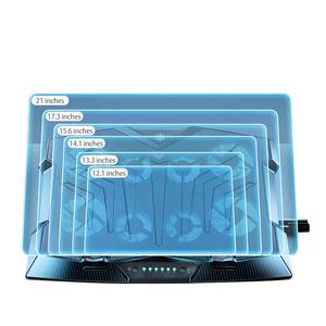 SMONAMA dizüstü soğutma pedi ayarlanabilir <span class=keywords><strong>Laptop</strong></span> standı mobil telefon standı tutucu 8 soğutma fanları ve USB portu ile - Product Image 4