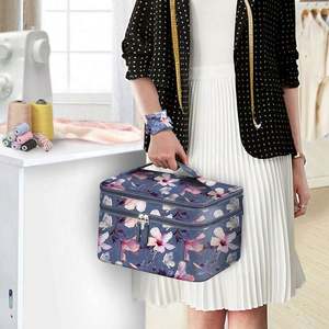 Free Sample Custom Double Layers <b>Sewing</b> Kit Supplies Storage Case Travel <b>Sewing</b> Accessories Organizer <b>Bag</b> - Product Image 6