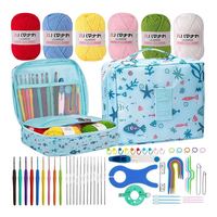 Kit de Herramientas para Tejer con Hilo para Principiantes, Accesorios DIY, Paquete de Práctica con Bolsa Organizadora de Transporte, Suministros para Manualidades 2026