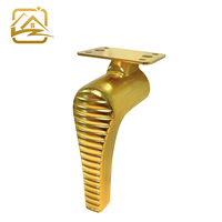 Accessoires de meubles de luxe modernes, pieds de canapé et pieds de support de lit en métal à surface rayée pour le bas du lit