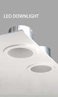 Collection d'éclairage pour hôtels cinq étoiles, downlight LED COB intelligent de 6 pouces à gradation PWM avec boîte de jonction