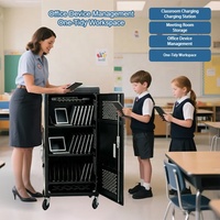 Chariot de recharge Intelli-Sense à 36 emplacements pour les écoles K12, station de recharge pour ordinateurs portables et Chromebooks avec verrouillage par clavier